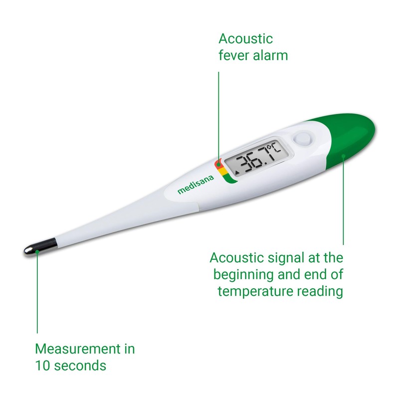 medisana TM 705 Digital Fever Thermometer, Thermometer with Fever Alarm,