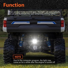 BARQUPO BARQUPO Backup Reverse Rear Lights 36W Automatic Plug & Play Reversing LED Light Compatible with Polaris Ranger XP Crew 1000 2018-2025, 4" x 3.85"