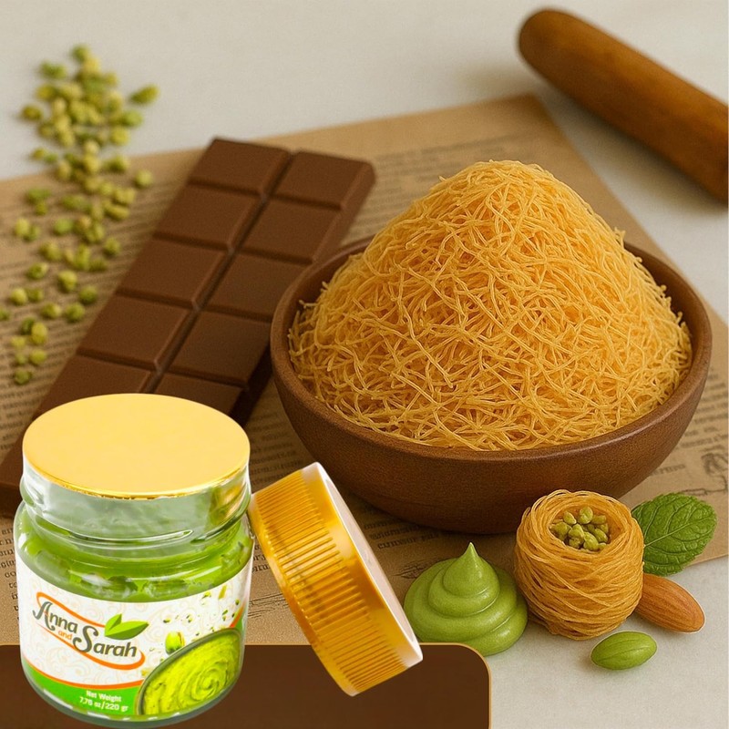 Pistachio Butter Spreadable Cream with Kataifi (Kadayif) Set 7.75 oz