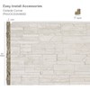 Universal Outside Corner for EverStone Faux Stone Siding Panels, 3"W