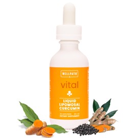 WellPath WellPath Liposomal Curcumin Supplement | Liquid Turmeric Drops with Black Pepper Extract | Enhanced Absorption | Non-GMO, Vegan, 2 oz