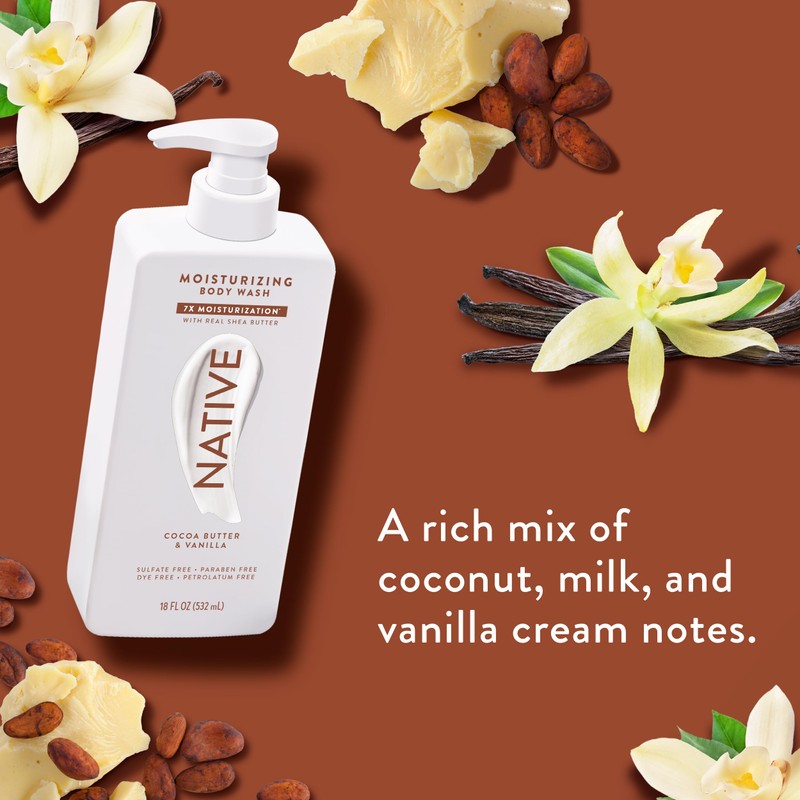 Native Moisturizing Body Wash Contains Naturally Derived Ingredients | for
