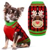 HRTTSY Dog Christmas Jumper with Harness Hole Red Plaid Elk Dog Outfits Sweater for Small Medium Large Dogs Cats Warm Fall Winter Puppy Dog Clothes Vest Pet Holiday New Year Costume Gift, XX-Large