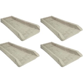 Suncast Outdoor System Decorative Rain Gutter Downspout Splash Block, Easy to Install, Lightweight 1.3 pounds, Stone Light Taupe 4 Pack