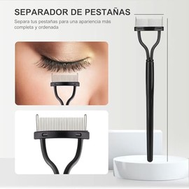 Peine para pestañas y cejas de acero inoxidable, cepillo separador de pestañas, herramienta de maquillaje profesional, diseño ergonómico