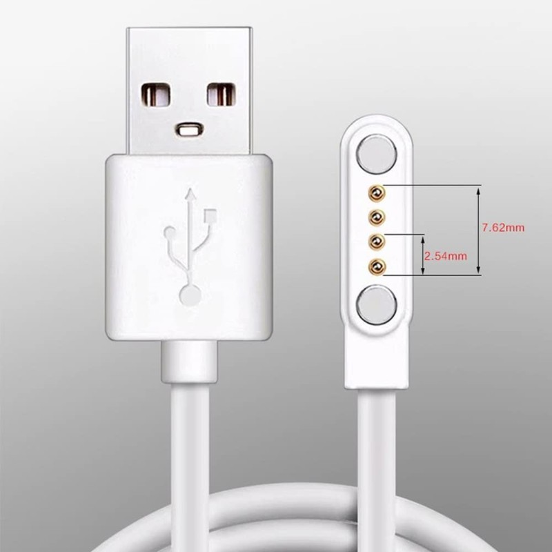 Poemtian Magnetic Charging Cable Smartwatch Magnetic Data Cable 4 Pin