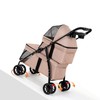 Double Pet Stroller for Dogs and Cats, One-Hand Foldable with