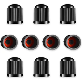 10PCS dust cap, Tyre Valve Caps with O Seal Ring, Universal Stem Dust Covers for SUV, Cars, Bike, Motorcycles, Trucks, Heavy-Duty, Airtight Seal, Screw-On, Easy to Operation (Pack of 10)