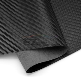 EZAUTO WRAP 54"x108" (4.5FTx9FT) Fabric Carbon Fiber Black 54" Wide Cloth Marine Vinyl Plain Weave Upholstery Automotive Seat Cover