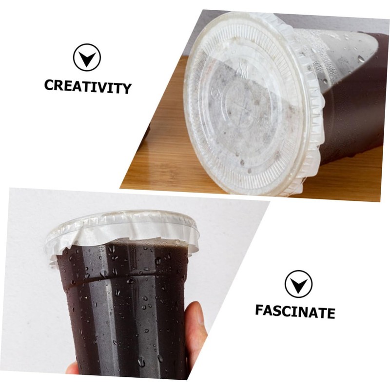 MAGICLULU 500pcs Leak-proof Cup Caps For Takeout Paper Cup Covers