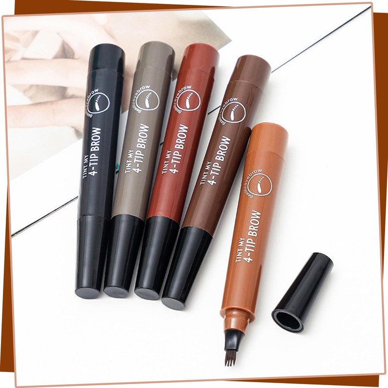 4 Micro-Fork Tip for Natural Long-Lasting Makeup, Waterproof Brow Pencil