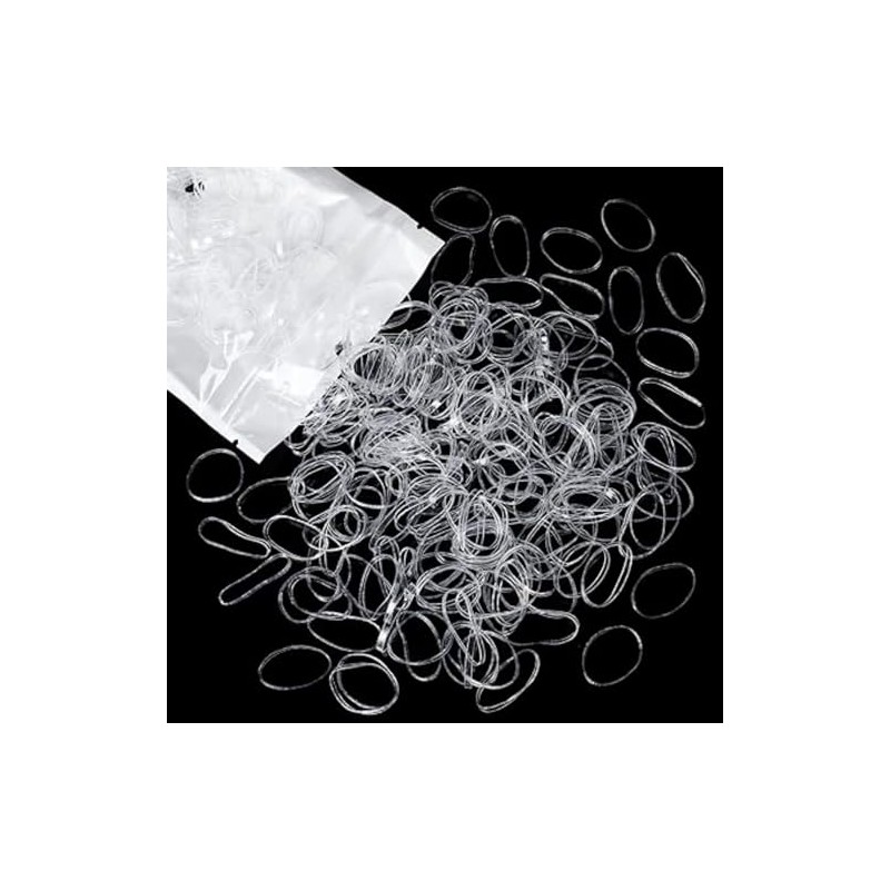 Kusport Clear Hair Elastic, Clear Hair Rubber Band, Clear Hair