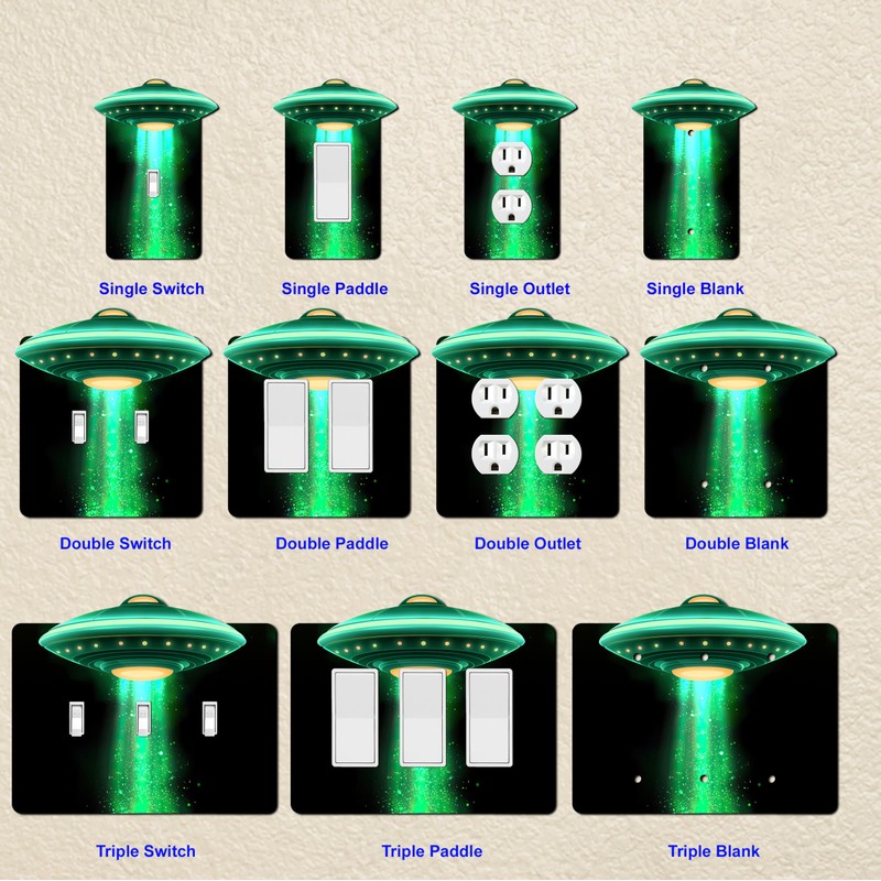 Off The Wall Plates - Alien UFO Classic Decorative Acrylic