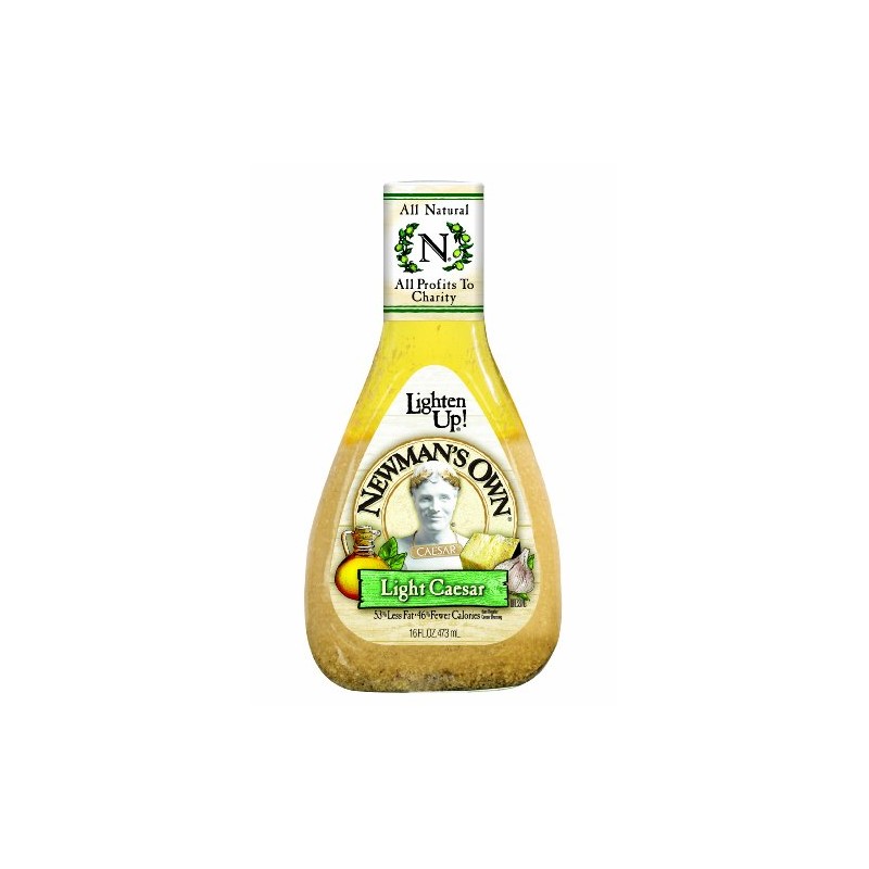 Newman's Own Salad Dressing Light Caesar, 16-Ounce (Pack of 3)