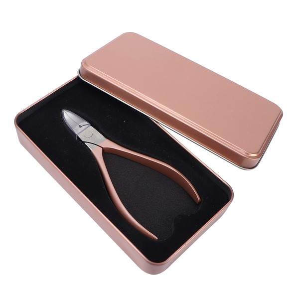Natudeco Cuticle Cutter Sharp Cuticle Nippers Cuticle Trimmer Stainless Steel Ingrown Nail Clippers Cuticle Nippers Toenail Trimmer Cutter Rose Gold