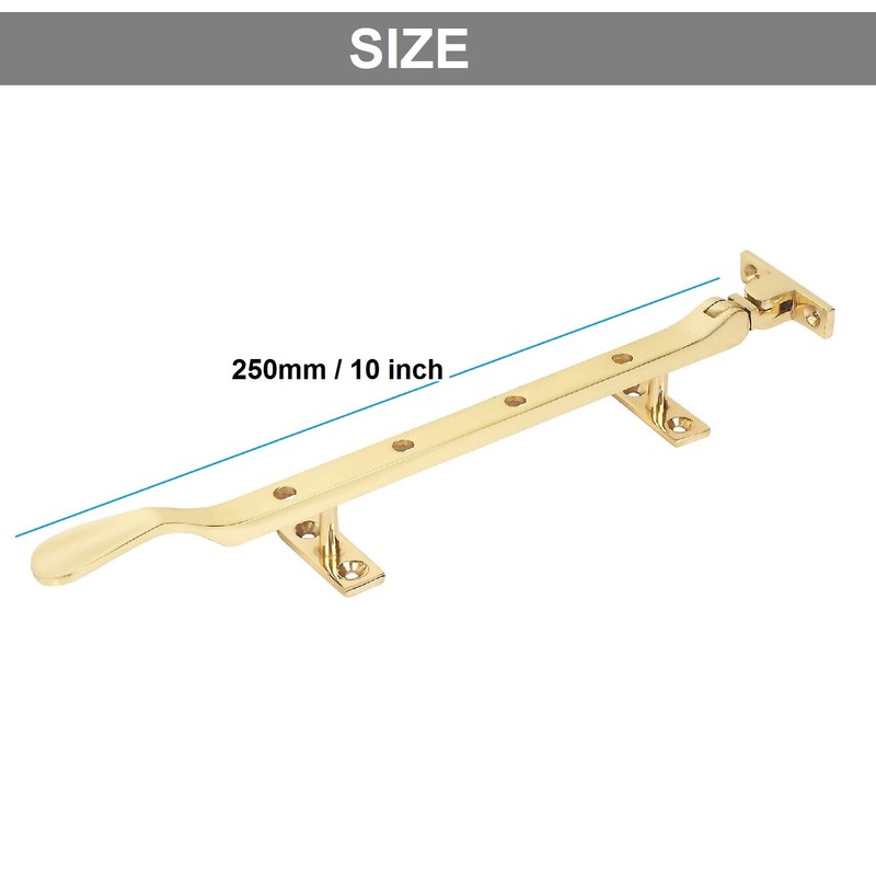 TERF® 250mm Heavy Duty Traditional Victorian Style Polished Brass Window