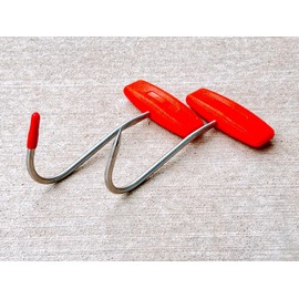 Gee Yu 2PCS Meat Hooks for Butchering,T Shaped Boning Hooks with Orange Handle Stainless Steel Butcher Shop Tool Kit