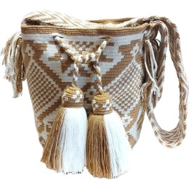 Handmade Wayuu Crochet Tote Bag, Woven Mochila, Colombian Tribal Bag, Beach Bag