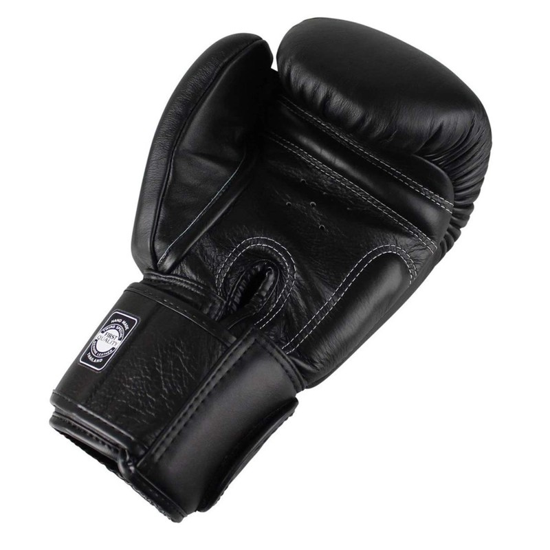 Twins Genuine Leather Boxing Gloves, black