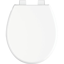 DELTA Faucet 800901-WH Wycliffe Round Front Standard Close Toilet Seat with Non-slip Seat Bumpers, White