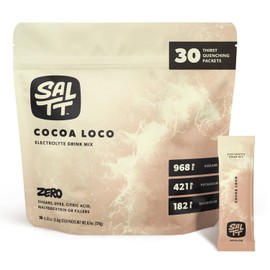SALTT Electrolytes Powder Flavored Drink Mix - Cocoa Loco - 30 Hydration Packets - Magnesium, Potassium, Sodium, Trace Minerals - Zero Sugar & Gluten Free - Travel Essentials