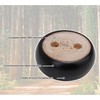 30mm Height Pack of 4 Black Eucalyptus Wood Round Bun
