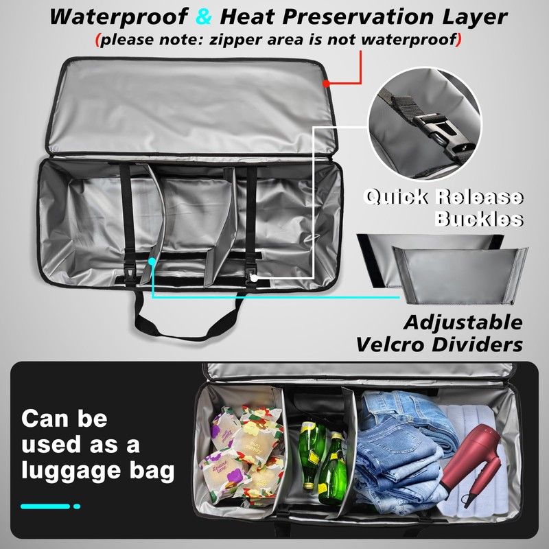 BestEvMod Compatible with Rivian R1T R1S Frunk Insulated Cooler Bag