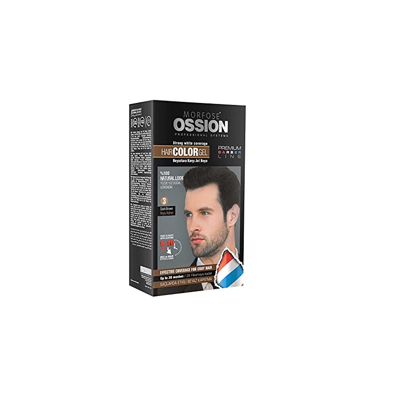 Morfose Ossion Hair Color Gel, No. 3 Dark Brown