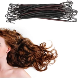 Ganchos Abiertos para el Cabello 20 Piezas, Pinzas para Coleta de Cabello con Gancho de Metal, Soportes Elásticos para el Cabello para Damas, Ligas para el Pelo