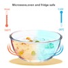 GENICOOK Nesting Glass Salad/Mixing Bowl Set With Lock Down Lids