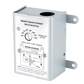 Criditpid Adjustable Thermostat for Lomanco F0510B2944, F0510B2497, 35407, Broan 97009317 Power Vent Attic Fan Motor, Fan Thermostat with Built-in Fire Fuse.