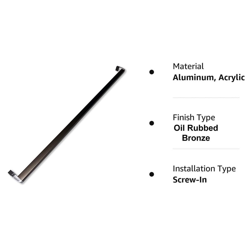 Gordon Glass 34" Oil Rubbed Bronze Framed Sliding Shower Door