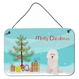 Caroline's Treasures CK3492DS812 Bolognese Christmas Tree Wall or Door Hanging Prints Aluminum Metal Sign Kitchen Wall Bar Bathroom Plaque Home Decor, 8x12, Multicolor