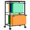 superbpag Rolling File Cart with Wheels, 2 Tier Office Storage