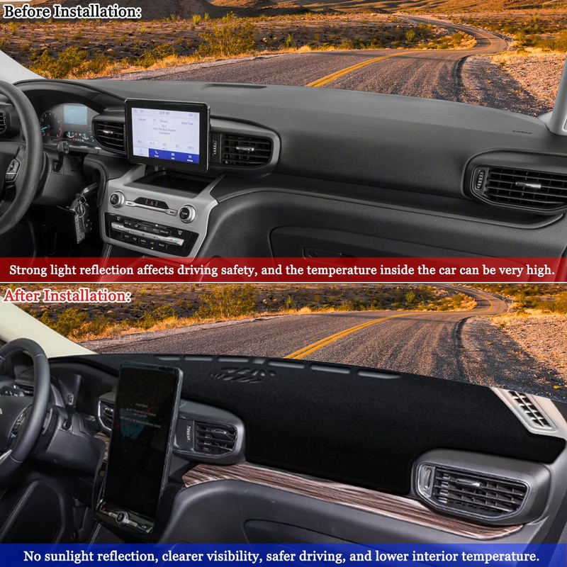 Blazeray Dash Cover Mat for Ford Explorer 2020 2021 2022
