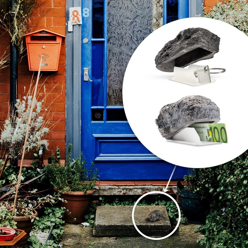com-four® Key Stone Medium Hill – Imitation Stone with Secret