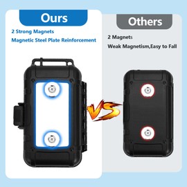 Puluole Magnetic Key Box for Under Car,Waterproof Key Magnet for Under Car,Hide A Keys Holder for Outside,Powerful Magnetic Key Holder