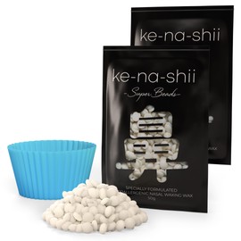 KENASHII Kenashii Super Beads | Nasenwachswachs | speziell formuliert | hypoallergen | Schmelztopf enthalten | medizinisches Silikon | schnelle, sichere, lächerlich befriedigende Nasen- und Ohrenhaarentfernung