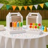 BOHUIZ 12Pcs Portable Cake Pop Holder Boxes, White Candy Boxes