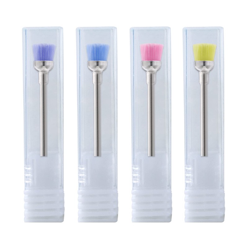 NMKL38 4PCS Nail Drill Bit Set Cleaning Brushes Professional Nail