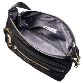 Le Coq Sportif Women's Mulsan Deodorizing Antibacterial Nylon Shoulder Bag, Vertical, Black