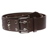 Double Prong Star Studs and Grommets Leather Belt, Brown |