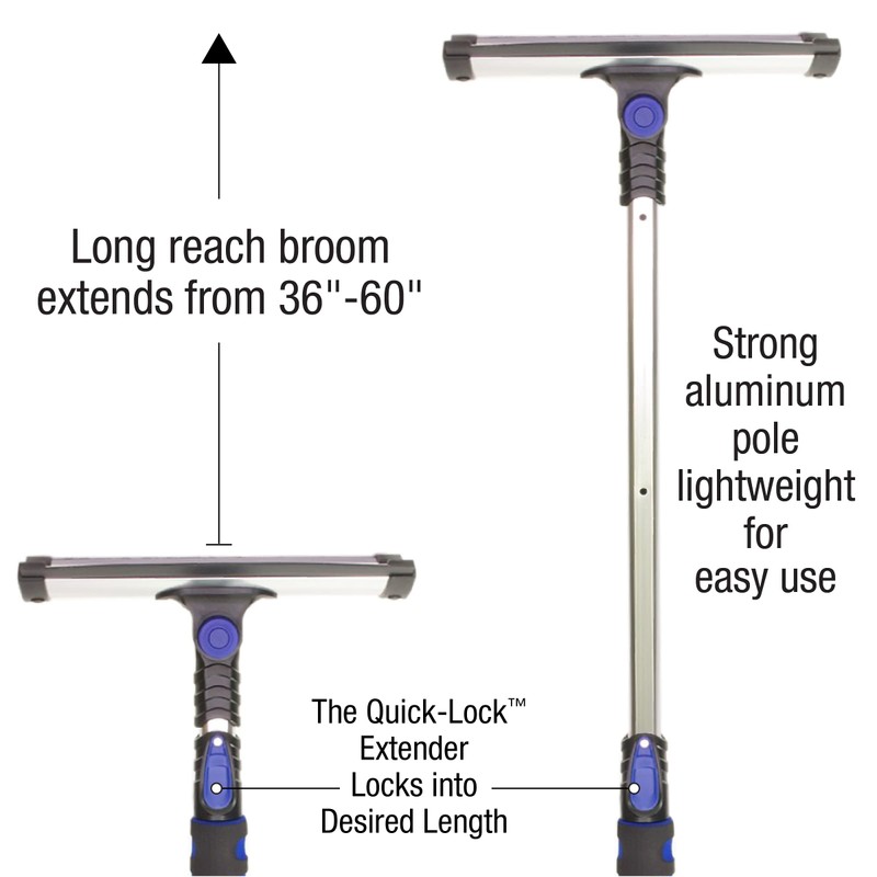 SubZero 80037 60" Quick Lock Pivoting Head Snowbroom with Integrated