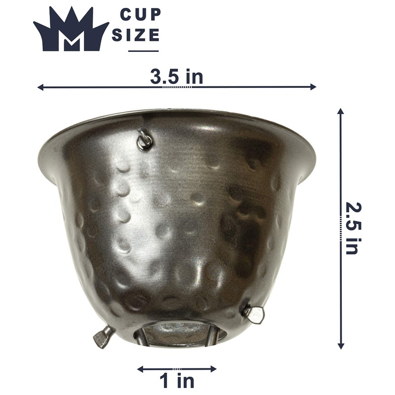 Monarch Rain Chains Aluminum Hammered Cup Rain Chain, 8.5 ft