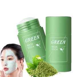 Pack of 2 Green Tea Mask Stick, Green Tea Face Mask for Deep Cleansing, Blackhead Removal & Pore Refining, Oil-Regulating Clay Mask for All Skin Types
