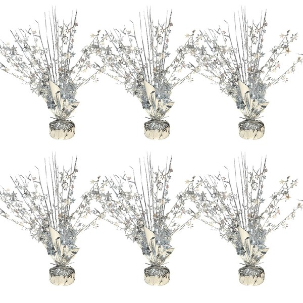 6Pcs Metallic Foil Spray Centerpiece Part Star Table Decoration Brust