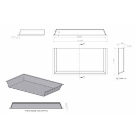 CEILING AIR DIVERTER 24"X12" for 2'X2' CEILING DIFFUSER-4pack