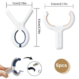 Large Bath Towel Clips, 6 Pieces Beach Towel Clips, Windproof Towel Clips, Clothes Pegs, Strong Towel Clips for Daily Laundry, Beach Towel, Thick Clothing, Bath Towel, Bed Linen