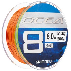 Shimano Osia 8 LD-A91S Fishing Line, 164.9 yd (500 m), No. 6.0, 5 Colors