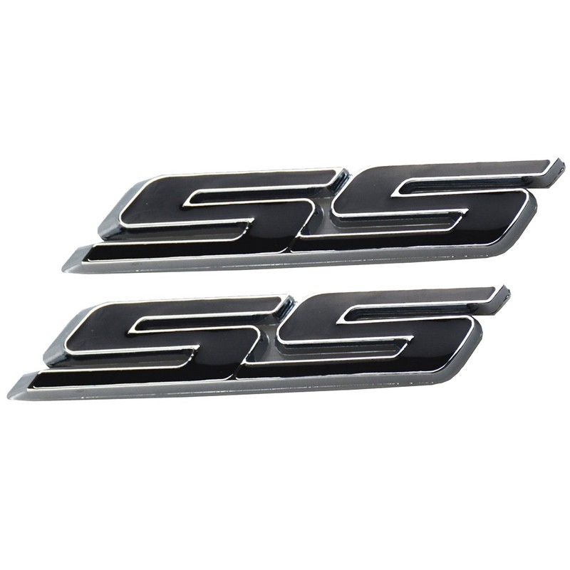 Aimoll 2pcs SS Emblems ABS Sticker 3D Logo for Impala